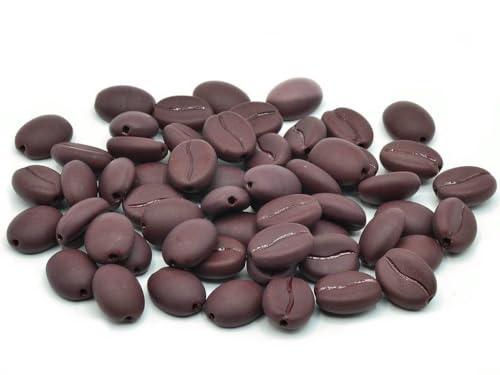 15 pcs Coffee Bean Beads, 13500 84110, Glass, Czech Republic von BCV Glass