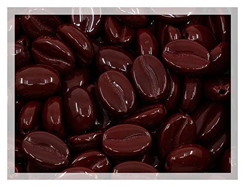 50 pcs of Glass Coffee Bean Beads Czech Republic, 11x8mm, Natural Brown Opaque von BCV Glass