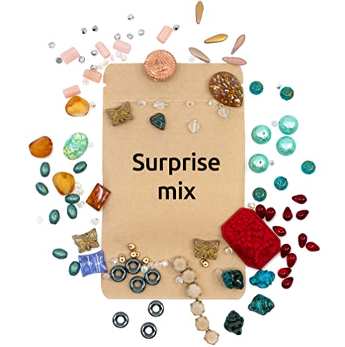 60g of Surprise Grab Mix of Czech Glass Beads with Hole & Cabochons without Hole von BCV Glass