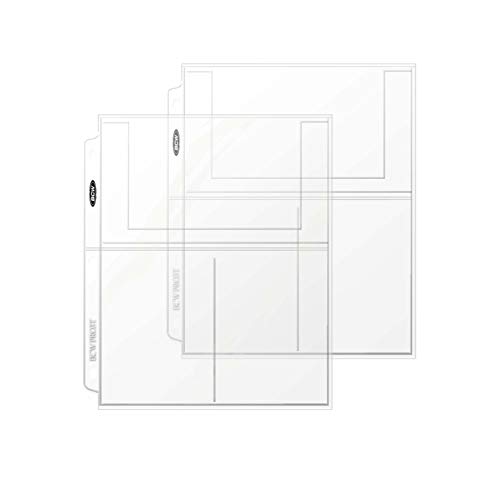 BCW Pro Fotoschutzhüllen mit 3 Taschen, 25 Stück, 10,2 x 15,2 cm, säurefrei, PVC-frei, Archivqualität, Fotoalbum-Seitenschutz für 3-Ringbuch, hohe Klarheit, Polypropylen von BCW