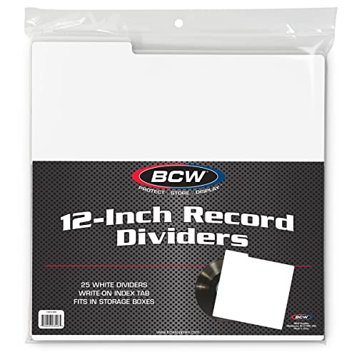 BCW 25CT 30cm RECORD DIVIDERS - WHITE von BCW