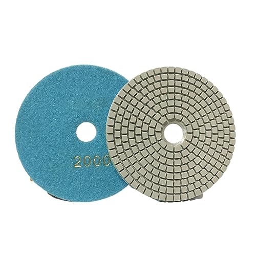 BDAYEK Polierpads 1 Stück 5 Zoll 125 mm Schleifscheiben Streifenscheibe Trocken- und Nass-Diamant-Polierpads for Granit for Winkelschleifer(Grit 2000) von BDAYEK