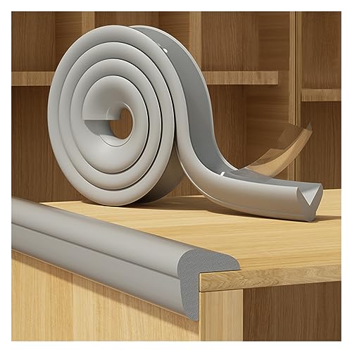 BDAYEK Schaumstoff-Schutzkanten Kantenschutz, Eckenschutz for scharfe Kanten, Kantenschutzpolster, Eckenschutz aus Schaumstoff for Tischkanten und scharfe Ecken (grau, 2 Stück)(Gray,2pcs) von BDAYEK