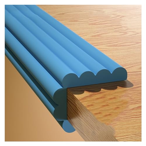 BDAYEK Schaumstoff-Schutzkanten Kantenschutz for Absichern, Selbstklebende Kantenschutz-Stoßstangen, Eckkanten-Polsterkissen aus Schaumstoff for Couchtisch und Küche (blau, 4 Stück)(Blue,3pcs) von BDAYEK