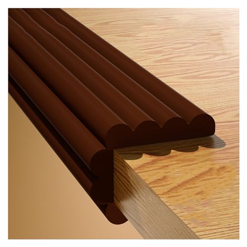 BDAYEK Schaumstoff-Schutzkanten Kantenschutz for Absichern, Selbstklebende Kantenschutz-Stoßstangen, Eckkanten-Polsterkissen aus Schaumstoff for Couchtisch und Küche (blau, 4 Stück)(Brown,3pcs) von BDAYEK