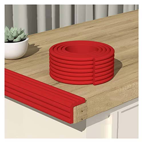 BDAYEK Schaumstoff-Schutzkanten Multifunktionaler Kanten- und Eckenschutz, extrabreite Polsterung aus weichem Gummischaum, Tisch mit scharfen Kanten (Rot, 2m)(Red,2m) von BDAYEK