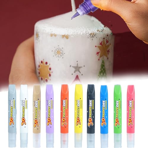 BDBFPAN 11 Stück Wachsstifte für Kerzen, bunte Kerzenstifte zum Bemalen, vielseitige Wachsstifte für Kerzen, DIY Kerzen Bemalen Set und Candle Pen Set für kreative Dekoration und Bastelprojekte von BDBFPAN