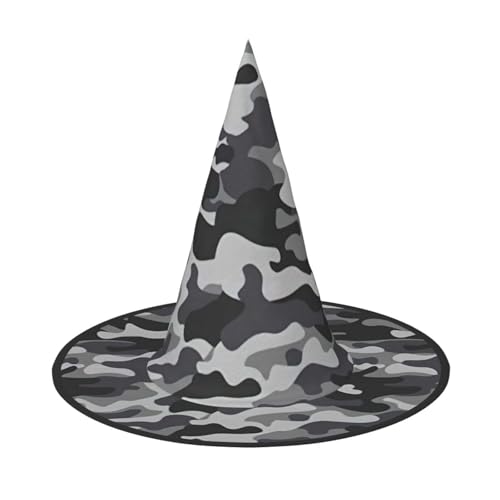 BDDFN Abstrakter Camouflage-Druck, Halloween, vielseitiger Hexenhut, Erwachsenen-Halloween-Hut, volle Partys, Hexenkostüm. von BDDFN