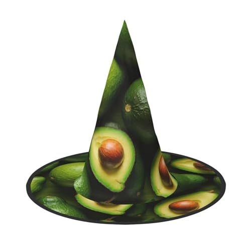 BDDFN Avocado-Muster, unverzichtbarer Hexenhut für Karneval, Halloween, für Partys, Maskeraden, festliche Dekorationen von BDDFN