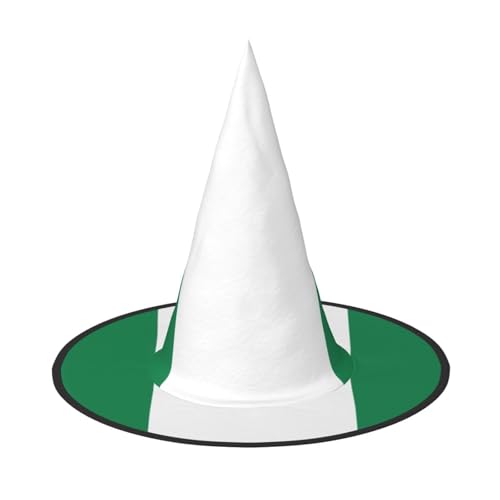 BDDFN Flagge von Nigeria Druck Halloween Vielseitiger Hexenhut Erwachsene Halloween Hut Vollparty Hexenkostüm von BDDFN