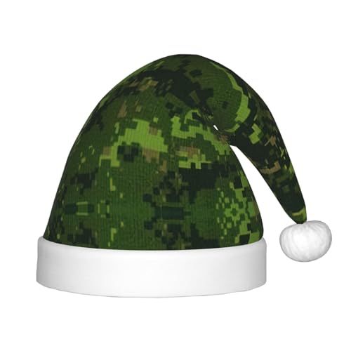 BDDFN Grüner Armee-Digital-Tarn-Druck, für Weihnachten, Party, Outdoor, Stirnbänder, Weihnachtsmannmütze, Urlaub, Party, Kopfbedeckung, Zubehör von BDDFN