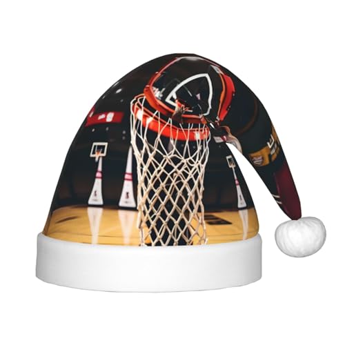 BDDFN Haarbänder mit Basketball-Aufdruck, Weihnachtsmannmütze, Urlaub, Party, Kopfbedeckung, Zubehör von BDDFN