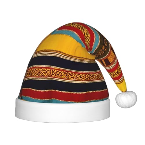 BDDFN Indianer-Muster-Druck, Weihnachtsfeier, Outdoor-Stirnbänder, Weihnachtsmannmütze, Urlaubsparty, Kopfbedeckung, Zubehör von BDDFN