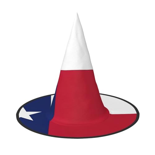 BDDFN Texas State Flag Print Halloween Vielseitiger Hexenhut Erwachsene Halloween Hut Vollparty Hexenkostüm von BDDFN