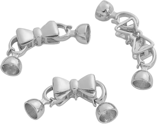 4 Stück Perlenketten- und Armbandverschlüsse, Schmetterlingsverschlüsse, Schmuckherstellungszubehör zum Basteln, Heimwerken, Schmuckherstellung, Halskettenreparatur-C2-38 x 8 mm-4 Stück von BDDSAX