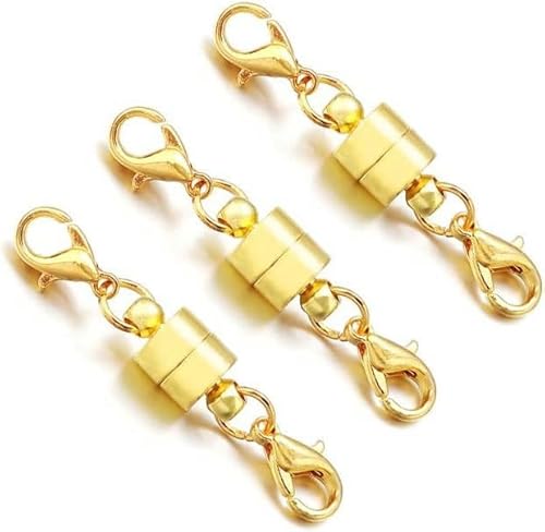 Stück/Lots Kupfer-Karabinerverschluss-Schnalle, Magnetschnalle, Anzug-Set für Schmuckzubehör, Armbänder, Halsketten, Ketten, DIY-Herstellung, Gold von BDDSAX