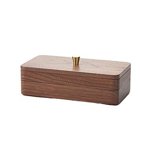 Schmuckschatulle aus Holz, Schmuck-Aufbewahrungsbox, doppellagig, unabhängiges Design, exquisite tragbare Schmuckschatulle, Aufbewahrungsbox (Farbe: A) von BDPP