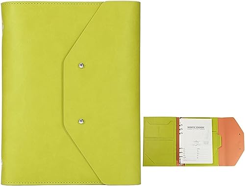 Ablagemappe， A5 6 Ringbuch Business-Ordner for Interview-Konferenz und Präsentation Notebook Pocket Organizer(Groen) von BDSHGRDH