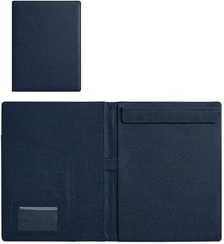 Ablagemappe， Business-Ordner A4 Schreibblock Dokument Organizer for Frauen Schule Büro Konferenz Clip Boards(Dark Blue) von BDSHGRDH