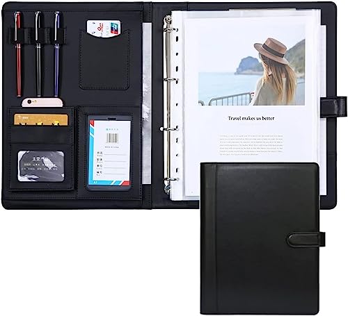 Ablagemappe， Executive File Legal Document Organizer mit Taschen for Männer und Frauen(Svart) von BDSHGRDH