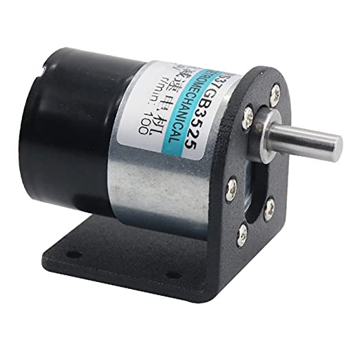 BDSHGRDH Elektronik-Bausatz,. 37 Bürstenloser Motor mit Halterung, 12 V bürstenloser Motor, 24 V Gleichstrommotor, langsam positiver Umkehrmotor: 10 U/min, Spannung: 24 V(12v,50RPM) von BDSHGRDH