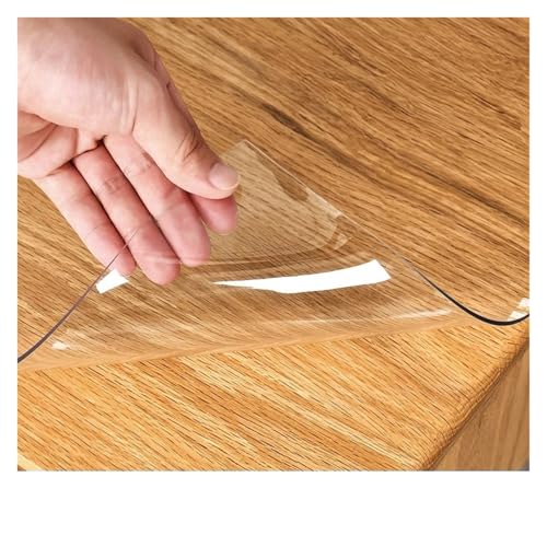 BDXMKS 1pc Transparent PVC Tablecloth Anti-Stain, Waterproof, Oil-Resistant, Non-Slip Mat for Dining Room Study Dining Coffee Tables(Height 55,Width 80) von BDXMKS