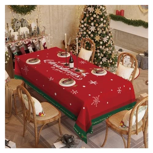 BDXMKS Weihnachtstischdecke Weihnachtstischdecke for rechteckige Tische, Tischschutz, dekorative Hochzeitsbankett-Restaurant-Weihnachtsdekorations-Tischdecke(Color 11,1Pc 100x100cm Cloth) von BDXMKS