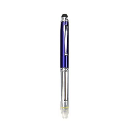 LED Pen BE-TOOL Pen Taschenlampe LED Kugelschreiber 3 in1 Stift/Stylus/LED Licht, LED Powered Ink Penlights mit Nachfüllung und Batterien für Nachtschreiben (1 Packung, Blau) von BE-TOOL