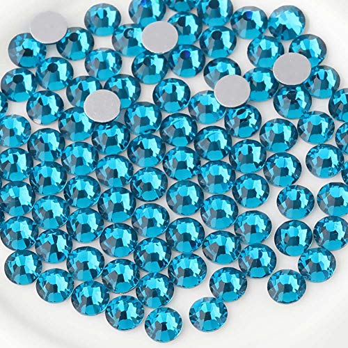 BEADSLAND 1440 Stücke Flache Rückseite Strasssteine, Nagel Kristalle Strasssteine Für Nägel, Blauer Indicolite, SS16(3.8-4.0mm) von BEADSLAND