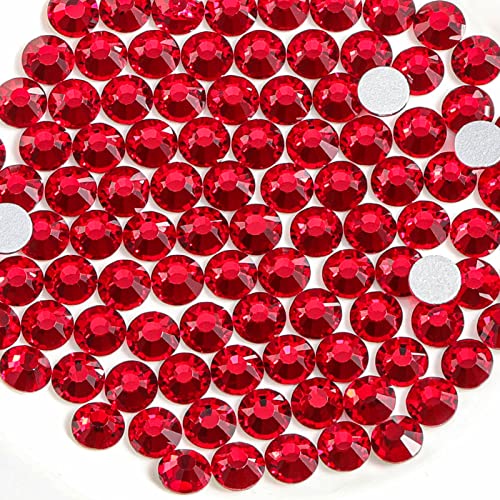 Beadsland 1440 Stücke Flache Rückseite Strasssteine, Nagel Kristalle Strasssteine Für Nägel, Rot, SS16(3.8-4.0mm) von BEADSLAND