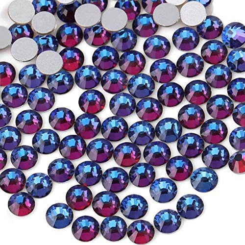 BEADSLAND 1440 Stücke Flache Rückseite Strasssteine, Nagel Kristalle Strasssteine Für Nägel, Blauer Vulkan, SS20(4.6-4.8mm) von BEADSLAND