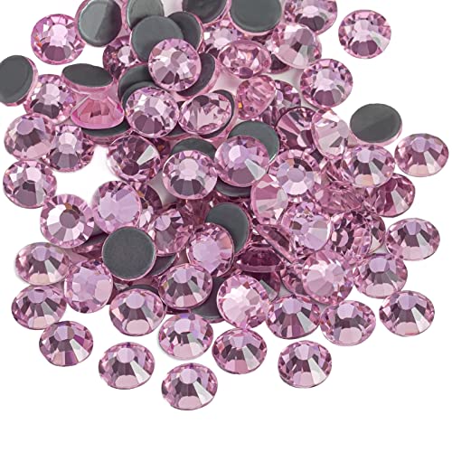 Beadsland 2880 Stück Licht Rosa Hotfix Strasssteine, Hitzefix Strasssteine zum Basteln, Hotfix Kristall Runde Edelsteine, Licht Rosa (SS6/1,9–2,1 mm) von BEADSLAND