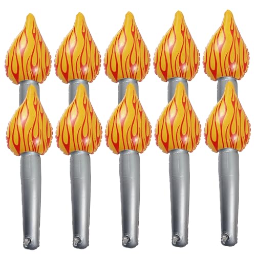 BEAHING 10 PCs aufblasbare Taschenlampe, lustige Fackel für Spiele dekorative Torch -Prop -Fackel Dekorationen für Party -Sportwettbewerbe von Themen, 4,7x16.5in von BEAHING