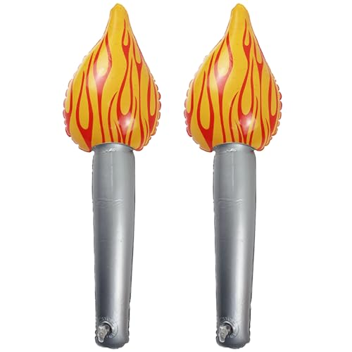 BEAHING 2 PCs aufblasbare Taschenlampe, lustige Fackel für Spiele dekorative Torch -Prop -Fackel Dekorationen für Party -Sportwettbewerbe von Themen, 4,7x16.5in von BEAHING