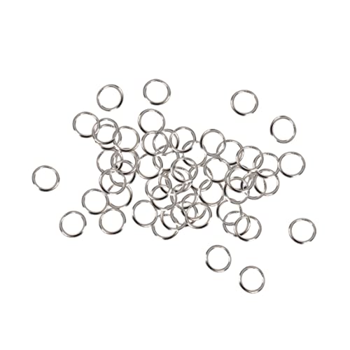 BEAHING 50 PCs Geteilte Ringe kleine Schlüsselringe Bulk Schlüsselbundringe für Schlüsselorganisation DIY Crafts Keyrings 9mm Split Ringe von BEAHING