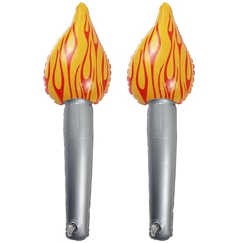 BEAHING Aufblasbare Torch 2PCS PVC -Torch für Kinder 4.7x16.5in Dekorationen Handheld niedliche dekorative Taschenlampe für Bühnensporttreffen, von BEAHING