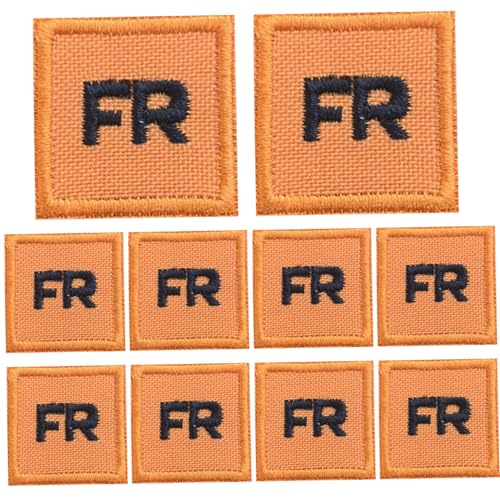 Eisen auf Flecken, 10pcs Flee Flecken für Kleidung Ersatz Stickerei Patch Set Eisen auf Flecken 1x1 -Zoll F. Flecken lustige DIY -Aufkleber -Patches für Jeansjacken Rucksäcke, FR -Patches von BEAHING