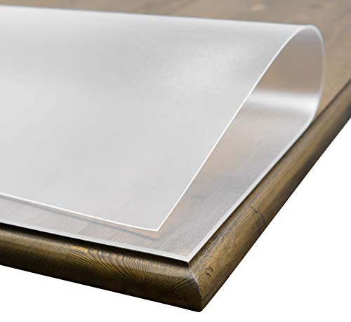 Tischdecke Folie 2 mm transparent einseitig mattiert, KEINE BLASENBILDUNG, Schutzfolie Tischschutz, Größe wählbar (Eckig 90 x 50 cm) von BEAUTEX
