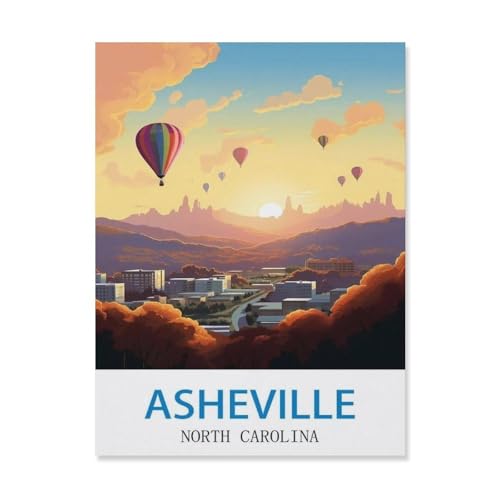 BEAYODKP Asheville, North Carolina，Malen nach Zahlen Set für Erwachsene Kinder Anfänger selber auf Leinwand malen nach Zahlen zur Heimdekoration（30x40cm）-S40 von BEAYODKP