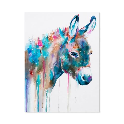 BEAYODKP DIY Malen nach Zahlen，Esel-Graffiti，diy malen nach zahlen erwachsene landsch Mit Pinsel und Acrylfarbe Erwachsenenfarbe nach Zahlen Kits Kunst（50x60cm） 19.6x23.6 pouces-I54 von BEAYODKP