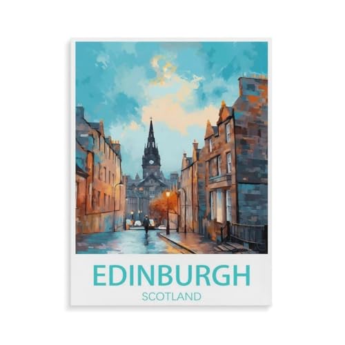 BEAYODKP Edinburgh Schottland,DIY Malen Nach Zahlen-Vorgedruckt Leinwand-Ölgemälde Geschenk für Erwachsene Kinder Kits Home Haus Dekor(30x40cm-O96 von BEAYODKP