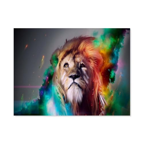 BEAYODKP Malen nach Zahlen，Abstrakter Animationslöwe，diy malen nach zahlen erwachsene landsch Mit Pinsel und Acrylfarbe Kits Theme Digital Home Wall Artwork（50x60cm） 19.6x23.6 pouces-H46 von BEAYODKP