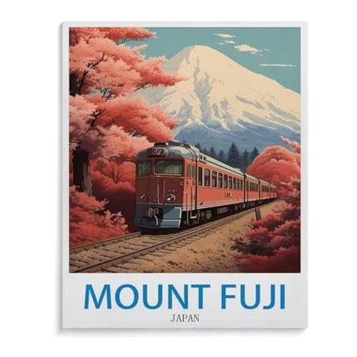 BEAYODKP Malen nach Zahlen，Berg Fuji Japan，diy malen nach zahlen erwachsene landsch Mit Pinsel und Acrylfarbe Kits Theme Digital Home Wall Artwork（20x30cm）-J46 von BEAYODKP