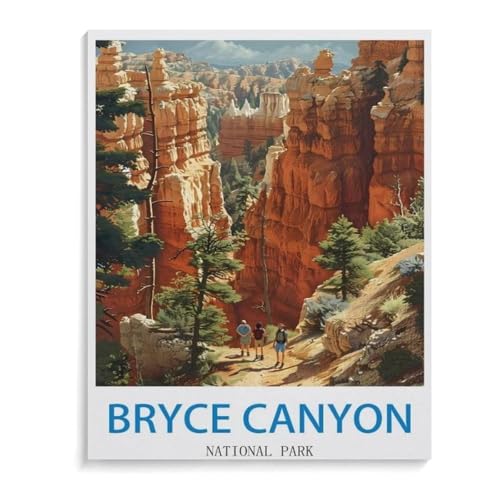 BEAYODKP Malen nach Zahlen,Bryce-Canyon-Nationalpark,diy malen nach zahlen erwachsene landsch Mit Pinsel und Acrylfarbe Kits Theme Digital Home Wall Artwork(20x30cm-M66 von BEAYODKP