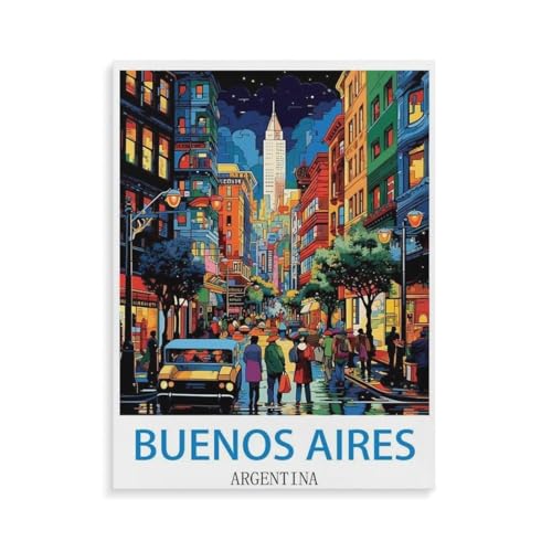 BEAYODKP Malen nach Zahlen,Buenos Aires Argentinien,diy malen nach zahlen erwachsene landsch Mit Pinsel und Acrylfarbe Kits Theme Digital Home Wall Artwork(20x30cm-N66 von BEAYODKP