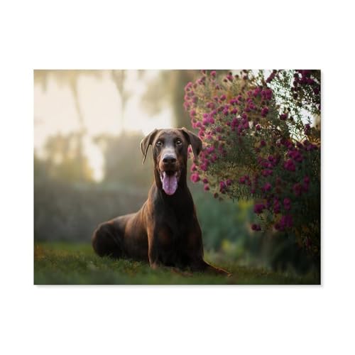 BEAYODKP Malen nach Zahlen，Hund，diy malen nach zahlen erwachsene landsch Mit Pinsel und Acrylfarbe Kits Theme Digital Home Wall Artwork（50x60cm） 19.6x23.6 pouces-G46 von BEAYODKP