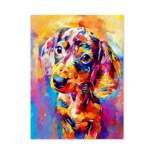 BEAYODKP Malen nach Zahlen，Mini-Dackel，diy malen nach zahlen erwachsene landsch Mit Pinsel und Acrylfarbe Kits Theme Digital Home Wall Artwork（50x60cm） 19.6x23.6 pouces-H6 von BEAYODKP