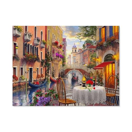 BEAYODKP Malen nach Zahlen，Stadt Venedig，Kit für Erwachsene Kinder Anfänger DIY Leinwand Malen nach Zahlen für Kein Rahmen（20x30cm） 7,8x11,8 pouces-F44 von BEAYODKP