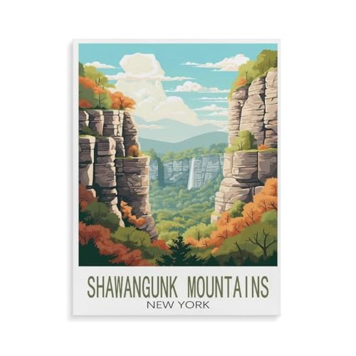 BEAYODKP Shawangunk Mountains,DIY Malen Nach Zahlen-Vorgedruckt Leinwand-Ölgemälde Geschenk für Erwachsene Kinder Kits Home Haus Dekor(40x50cm-N59 von BEAYODKP