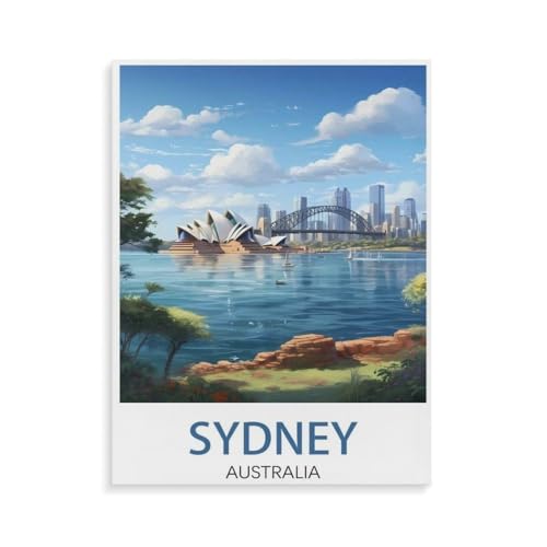 BEAYODKP Sydney Australien,DIY Malen Nach Zahlen-Vorgedruckt Leinwand-Ölgemälde Geschenk für Erwachsene Kinder Kits Home Haus Dekor(40x50cm-O59 von BEAYODKP